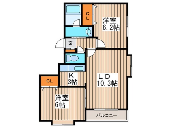 ラ・コンフォ－ルの物件間取画像